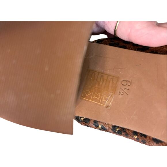 New Madewell The Carey Mule in Painted Leopard Calf Hair Women’s Slip On Shoes - Picture 10 of 14